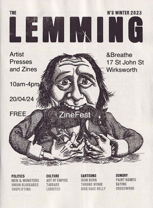 ZineFest @ Wirksworth Book Festival, 10am-4pm, Sat 20/04/25. FREE. Part of #Wirksworth Book Festival. #bookfestival #zines #artistpress