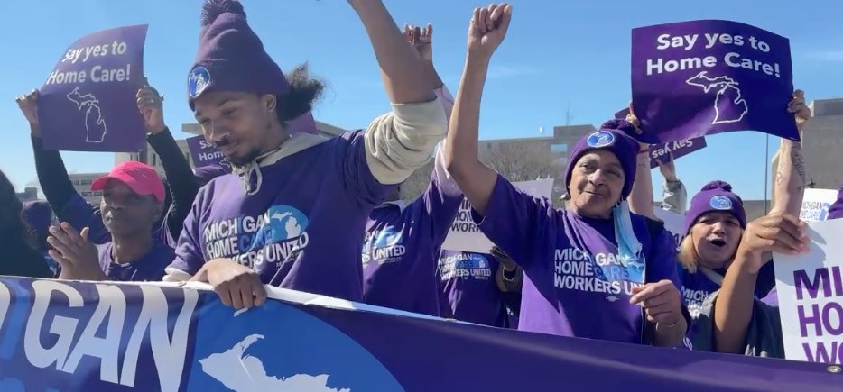 Say yes to what? #SayYesToHomeCare!

Michigan home care workers were loud and clear in Lansing today. @MIHCWUnited