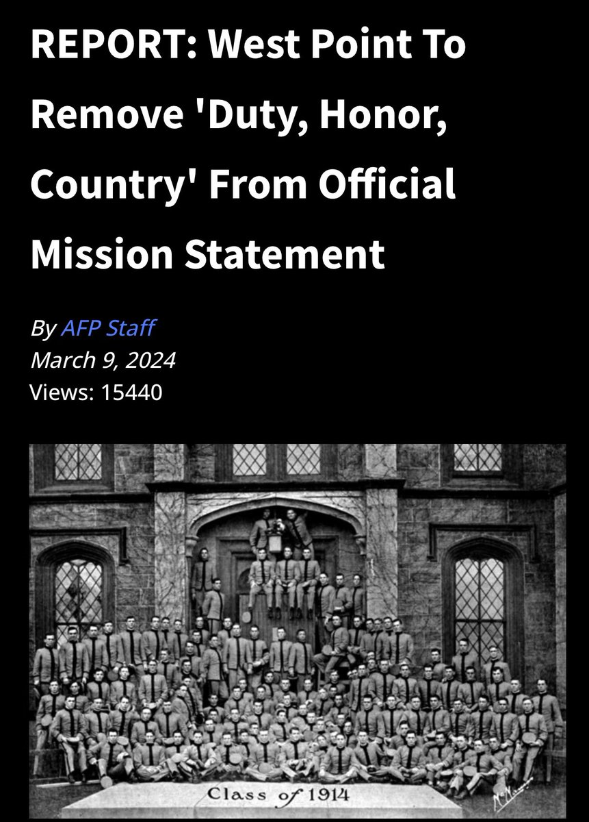 Our southern border is controlled by cartels, criminals are ravaging our cities, we cannot afford groceries, the world is at war, we’ve abandoned our 6th American Embassy in 3 years, 300K Americans are dead from cartel drugs, and now Biden is pulling “Duty, Honor, Country”