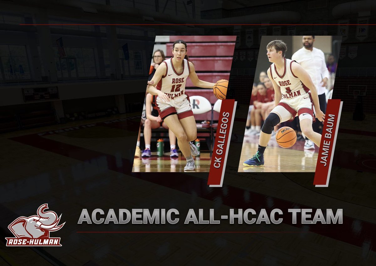 Congratulations to CK and Jamie for being names to the Academic All-HCAC team. 📚🏀🐘