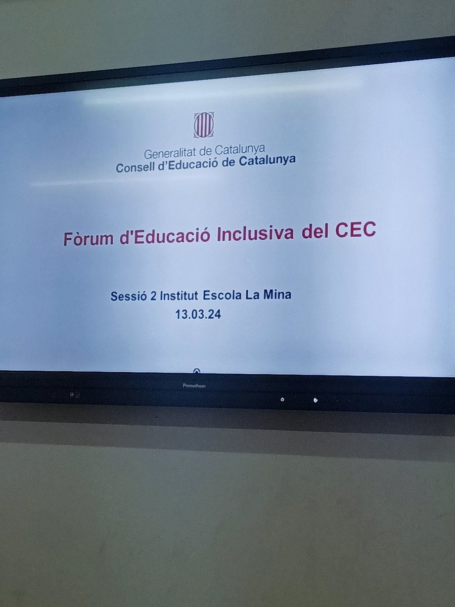 2a sessió del Fòrum per la Inclusió del @conselleducacio .Centres inclusius amb directores implicades, coneixedores del context, que entenen que l'escola sense equip, sense comunitat, no és escola. Centres que preparen persones per a la vida! 👇🏼