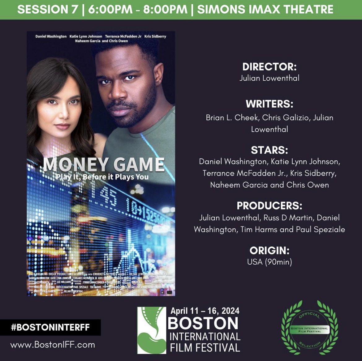 The last film of Session 7 is “Money Game.” We’re so excited for you to come see this amazing film and more!