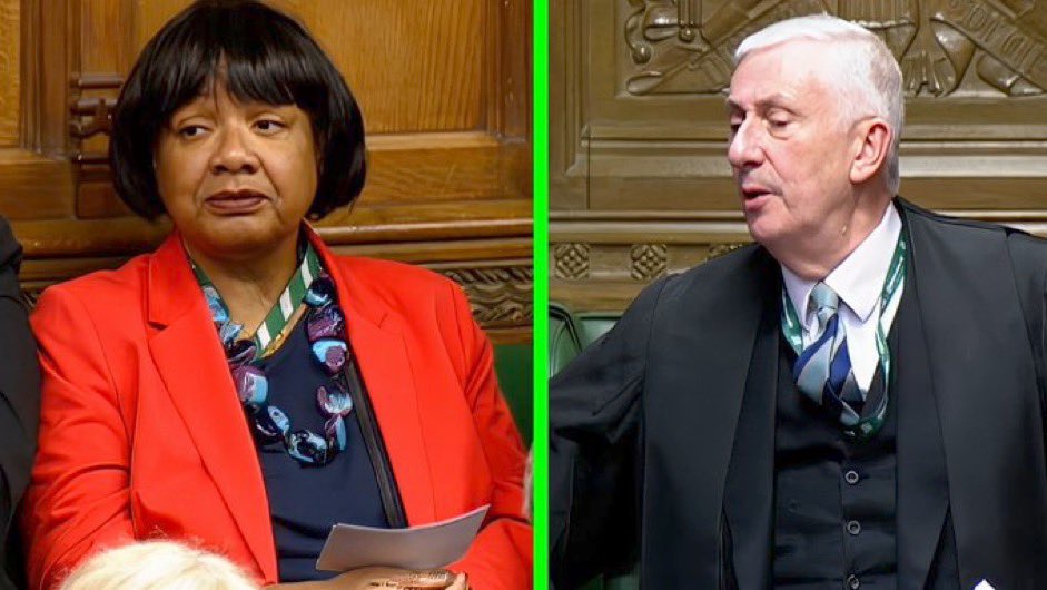 Left: Diane Abbott with notes ready to speak

Right: Speaker of the House, Sir Lindsay Hoyle, not calling on her to speak
#ToriesOut
#HoyleOut #DONOTVOTELABOUR 
 #WorkersPartyGB