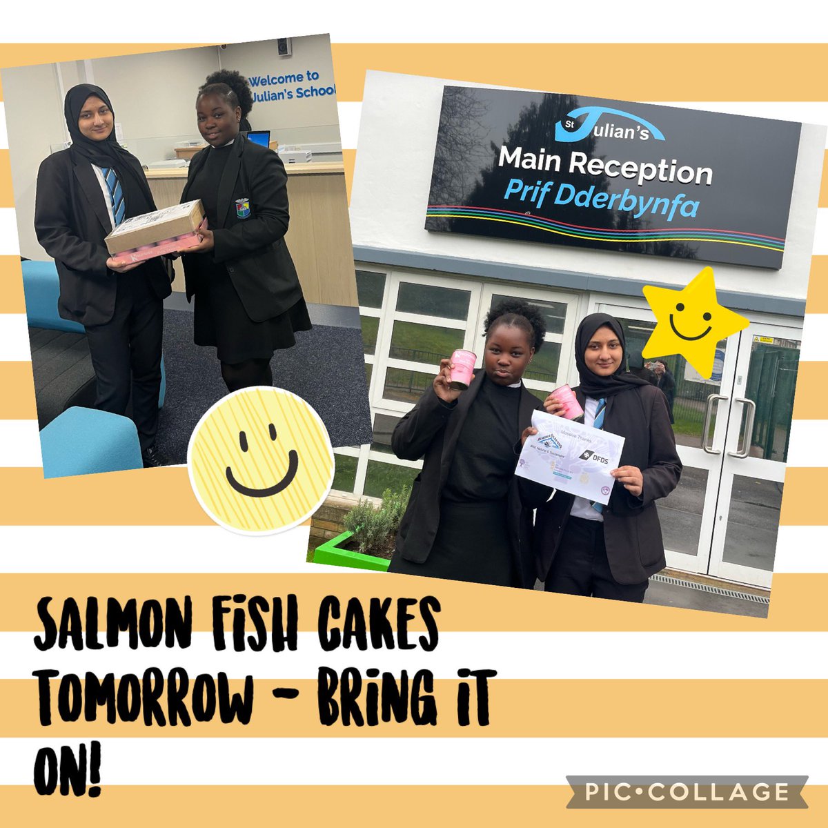 Look what we’ve caught – delicious canned Alaska pink salmon! Tomorrow our students will be learning how to prepare & cook the canned salmon into amazing fishcakes, learning new skills. Thanks to @AlaskaSeafoodUK @dfdsgroup @FoodTCentre @FishmongersCo @StJuliansSchool