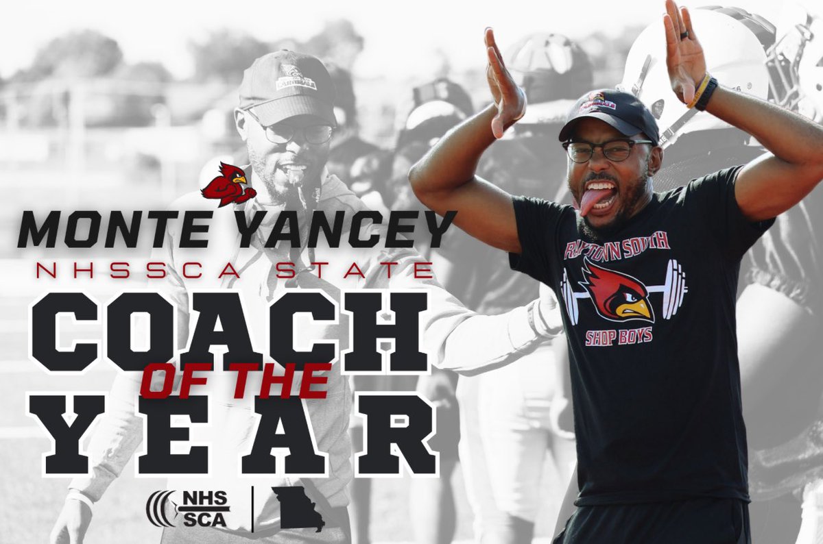 It’s official!!  

Congratulations to <a href="/CoachYancey/">Yancey MS, CSCS</a> on being named the NHSSCA Coach of the year for the state of Missouri. 

A huge and well deserved honor for the guy who is the engine of our sports performance!!!

#TheStandard