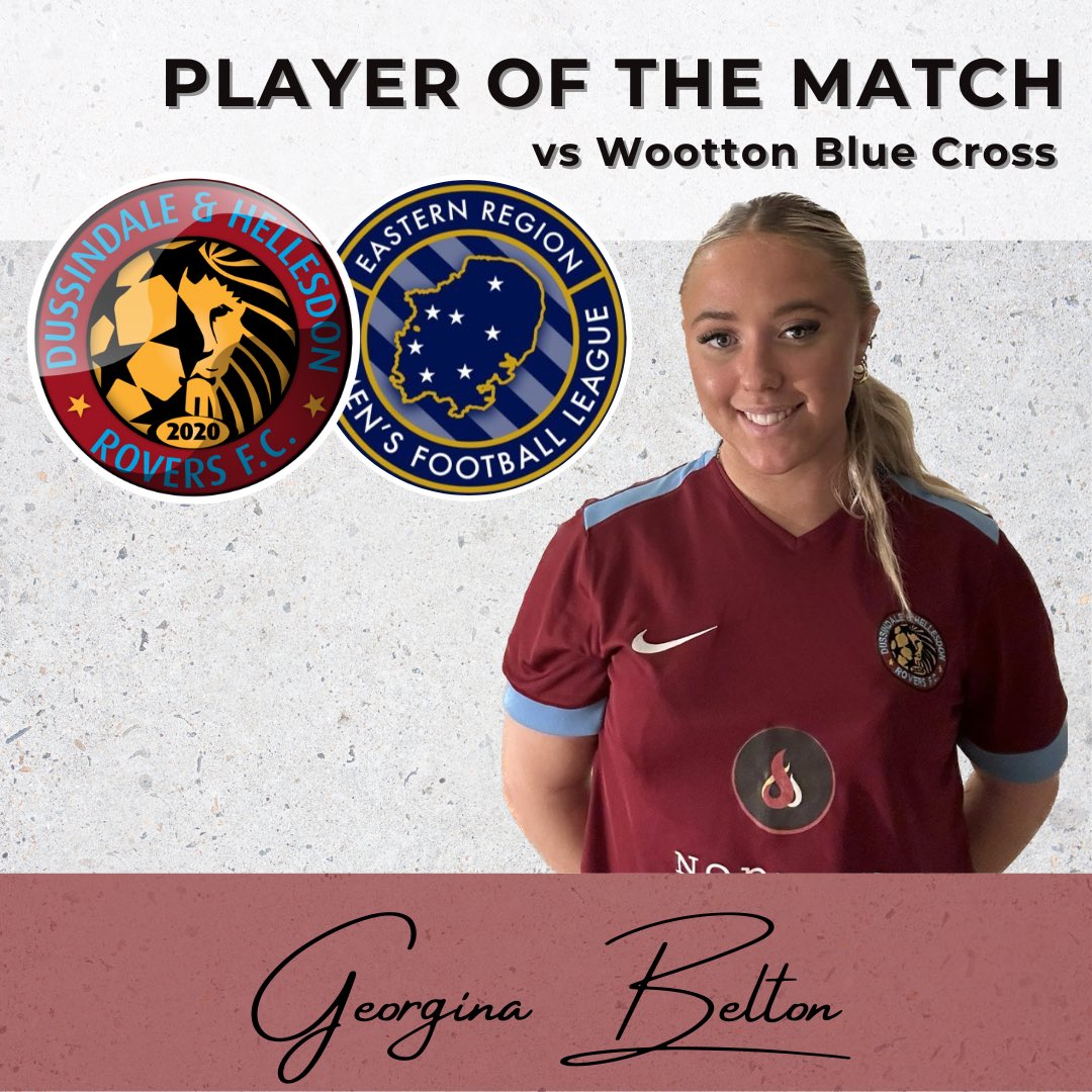 Georgina Belton takes the POTM award versus @BlueWootton for a commanding performance on Sunday. Congrats George #upthedussy