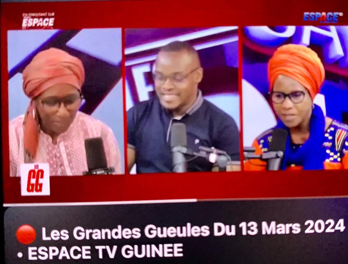 GRIF_Femmes's tweet photo. Ce matin lors de lâĂ©mission âLes Grandes Gueulesâ avec@espace_gg , la cas de #JusticePourAmi a Ă©tĂ© prĂ©sentĂ©e avec @FatouSouareHann et @moussayerobah , toutes 2 membres du #GRiFfemmes et respectivement Directrices de @WAFRICA_ONG et ONG F2DH. âLe Justicier est Justiciableâ
#Guinee https://t.co/sy3GgY3v2O