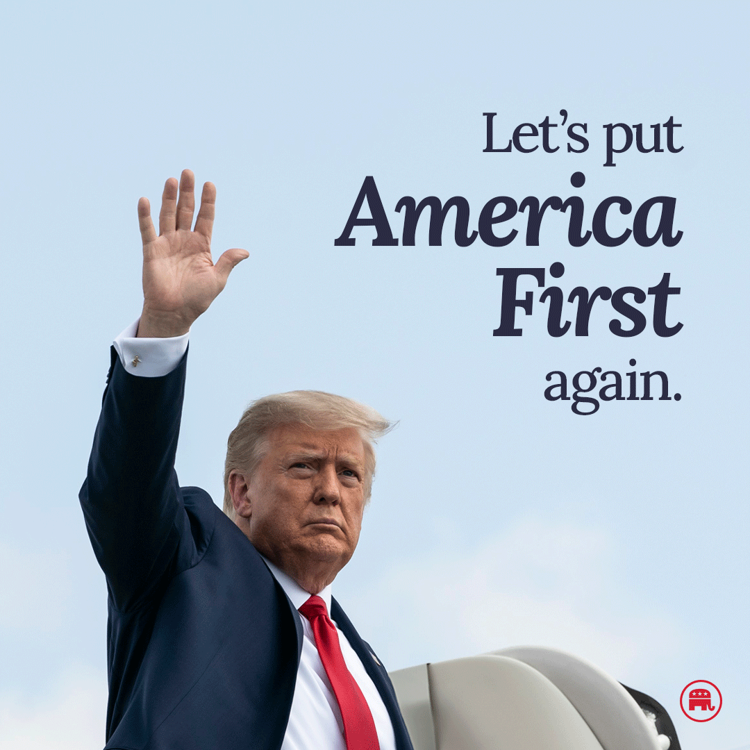 Republicans's tweet photo. There's only one party putting America first: The Republican Party! https://t.co/r4y6Chg1qB