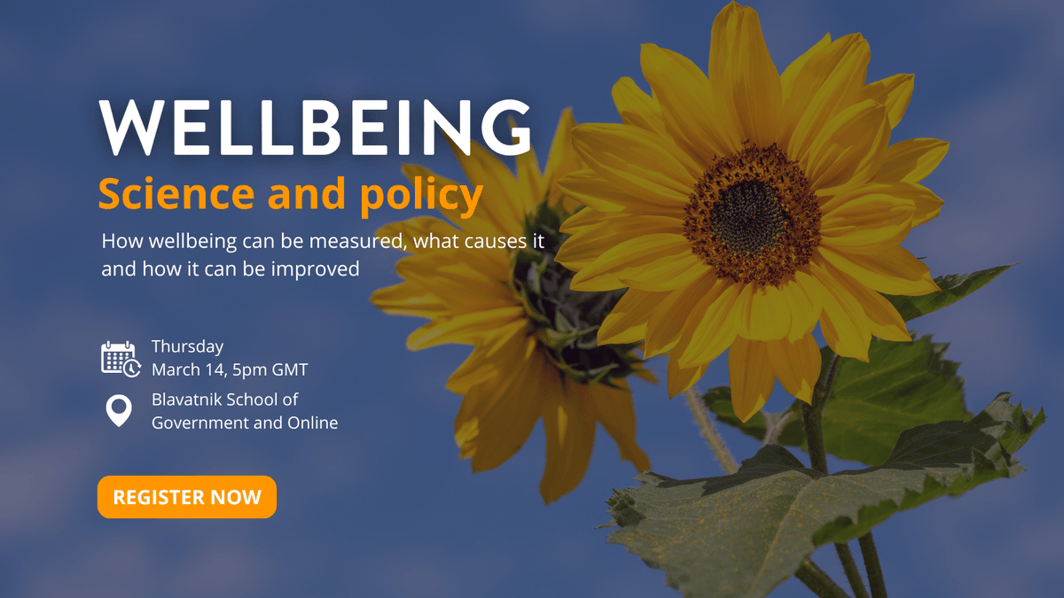 What if we could use empirical evidence to define what creates happiness? How would it change the way we develop public policy on wellbeing? Join us tomorrow for a discussion of @jedeneve and @RichardLayard's new book, Wellbeing: Science and policy. ow.ly/ZgMG50QRt3c