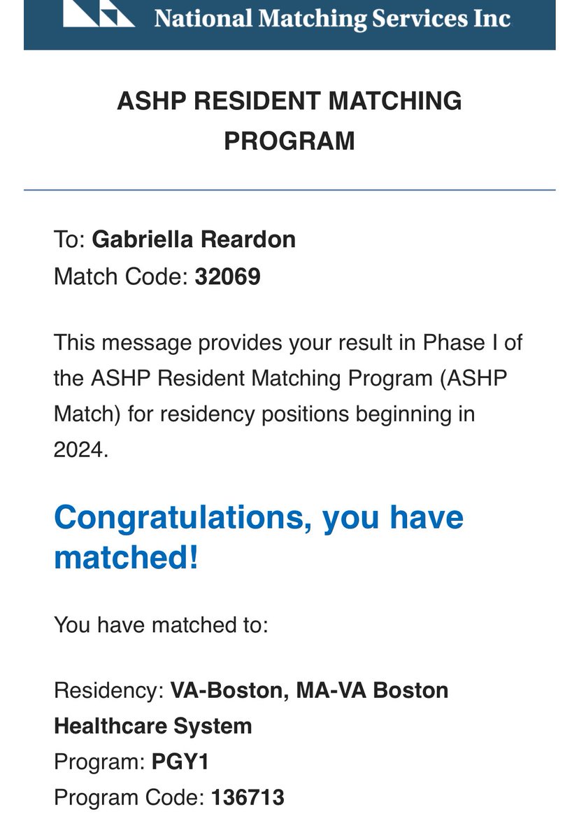 Gabriella Reardon, PharmD tweet media