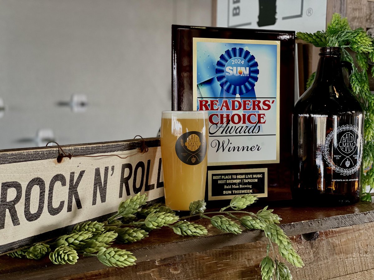 Thank you to the readers of the Sun for voting us the Best Place To Hear Live Music and Best Brewery/ Taproom!