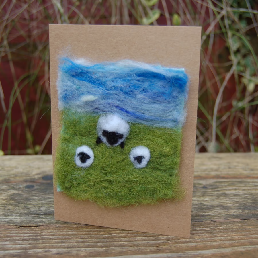 Yorkshireharec1's tweet image. Sheep with lamb needle felt wool card, Easter c... - Folksy folksy.com/items/7938652-… #newonfolksy 

#eastercard #spring #handmadecards
