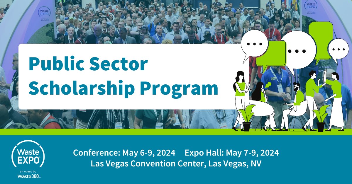 Have you worked in the public sector for a year or more and are looking to increase your knowledge and expand your professional network? Sign up for our Public Sector Scholarship program and enter for a chance to attend #WasteExpo for free! View Details: utm.io/ugF3l