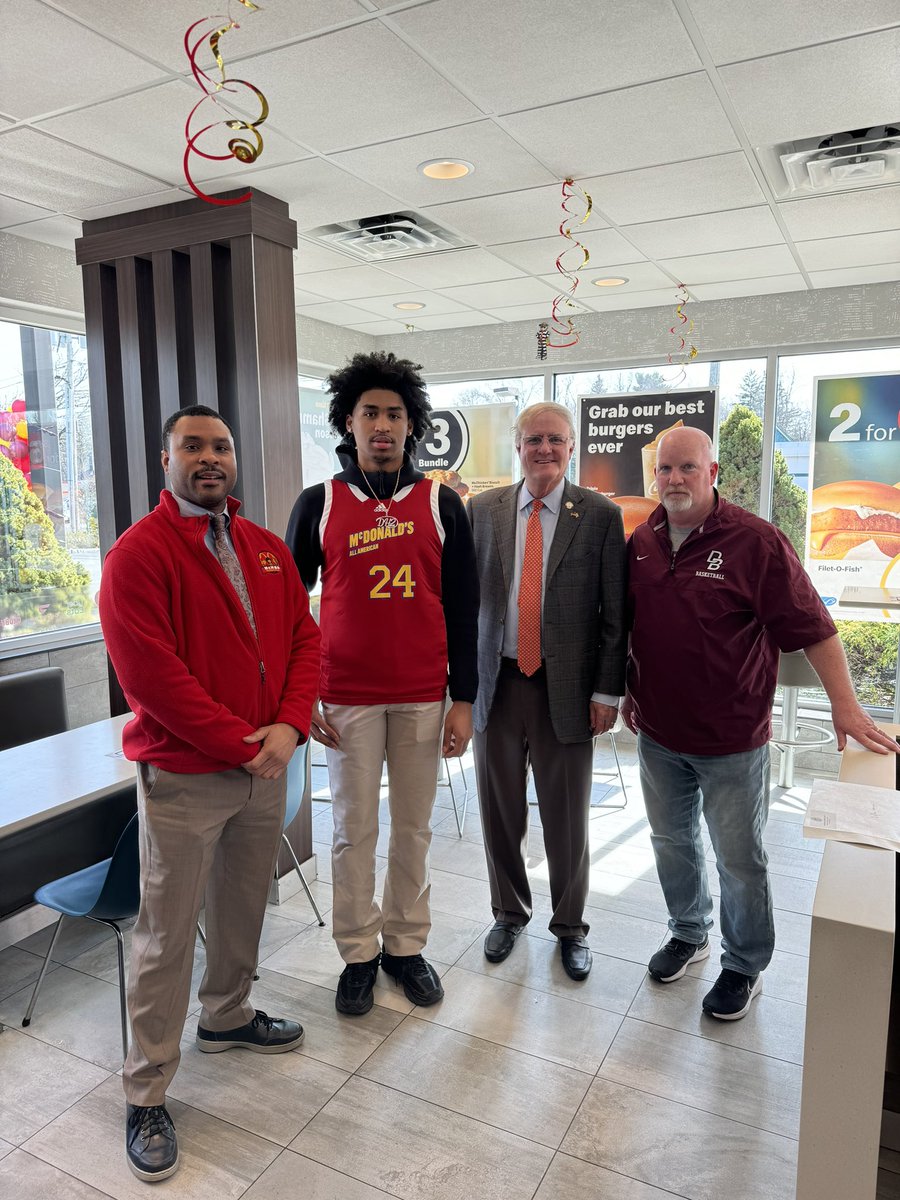 Great day to celebrate Dylan Harper at the Ramsey McDonalds with the McDonalds All America representatives!