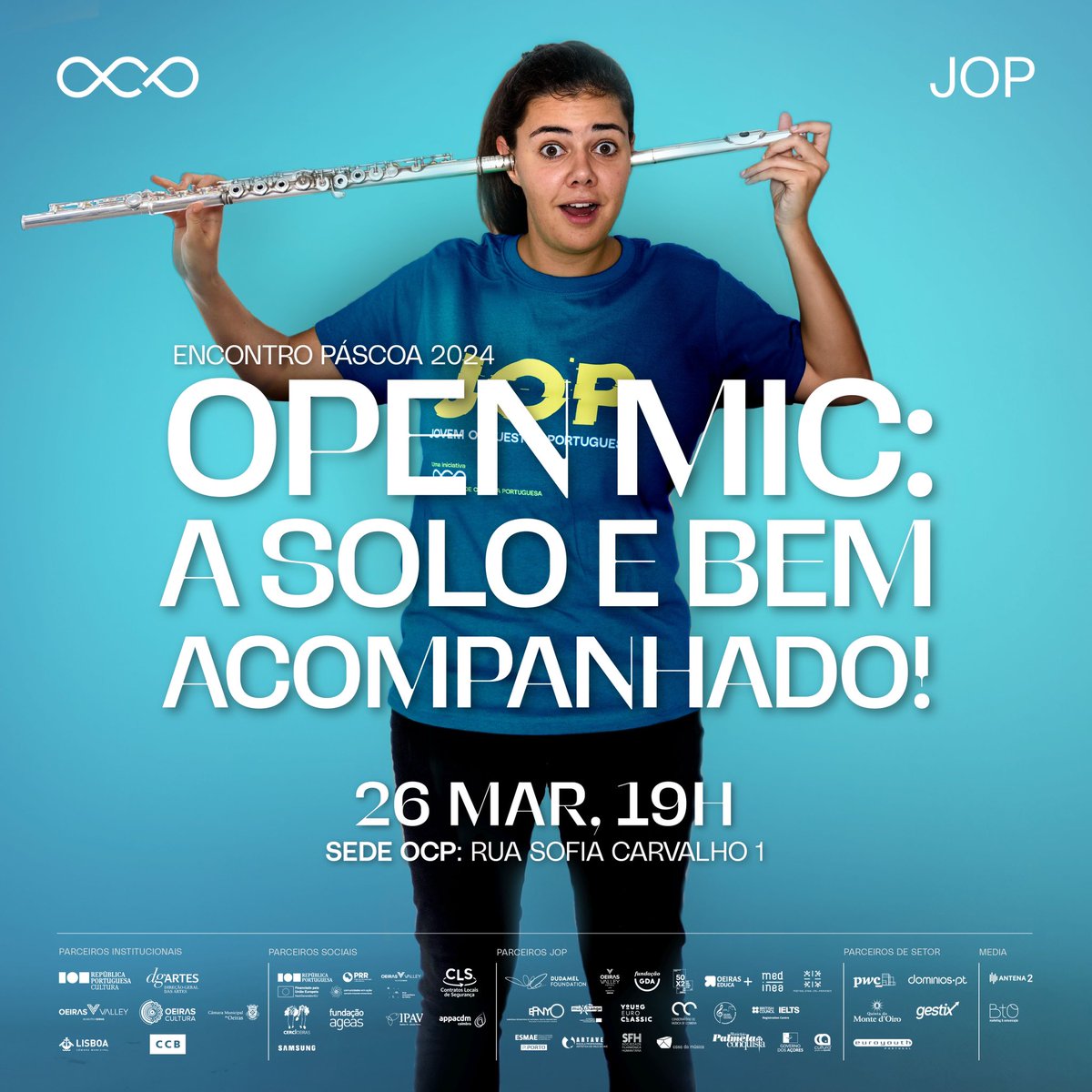 🎯 Open mic: A solo e bem acompanhado!
Concerto informal por músicos JOP

🗓️ 26 março | 19h00
📍 Sede da <a href="/orqcampor/">Orquestra de Câmara Portuguesa</a>

Reserva já o teu lugar através de reservas@ocp.org.pt