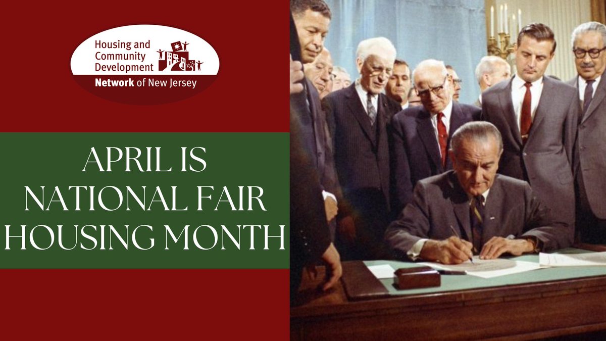 April is National Fair Housing Month! This National Fair Housing Month, @HUDgov commemorates the 56th anniversary of the passage of the landmark 1968 Fair Housing Act. #NationalFairHousingMonth #HouseNJ