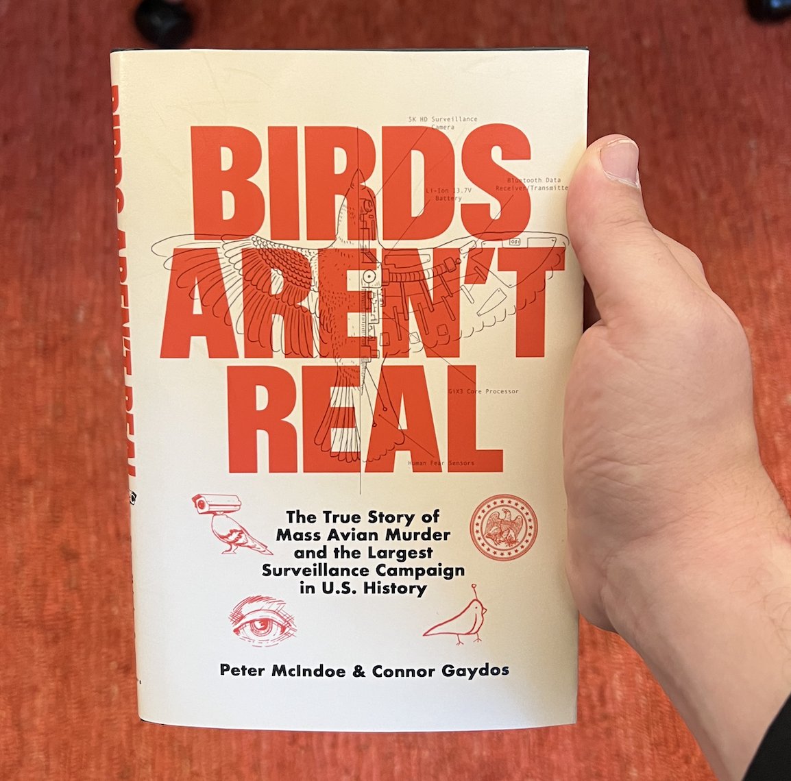 Official cover for the Birds Aren't Real book. Releasing June 2024. Pre-Order before the government burns them all: static.macmillan.com/static/smp/bir…