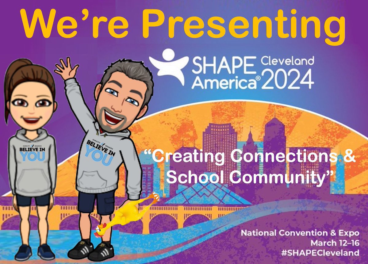 🚨YOU’RE INVITED🚨Wake Up w/ ADVENTURE on your schedule 👍🏻@SHAPE_America Attendees. Come PLAY on Thur., March 14th, 8:00am (Grand Ballroom C). Join me and @SHAPE_Florida President Ashley Mahaven for “Creating Connections & School Community”👍🏻. #PhysEd #SHAPECleveland RT