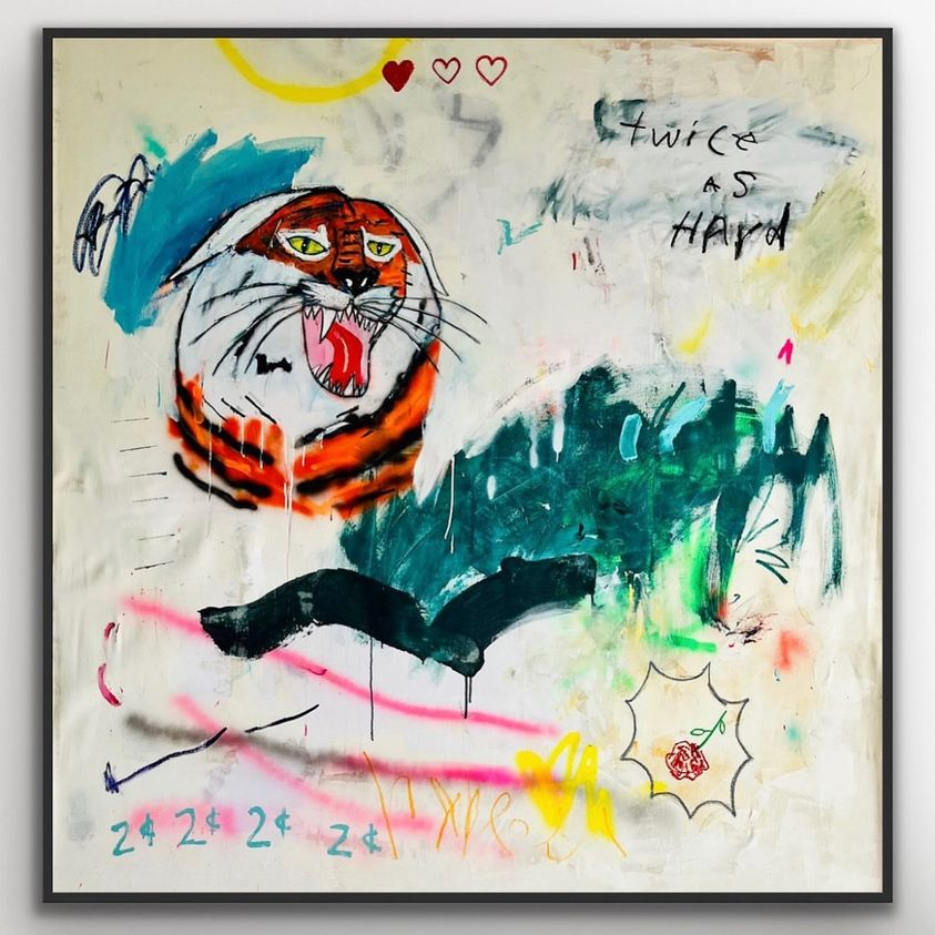 “As it was the First Time” by Justin Lyons.
Mixed media on canvas, 167 x 157 cm.
508kingsroad.com