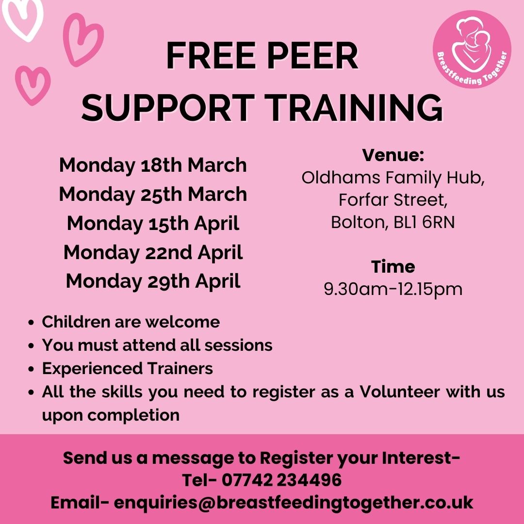 Only a few more days to go before our next FREE Peer Support Training starts! We're excited to welcome a new cohort of Volunteers to our team upon completion of their training. Please Tag and Share- Only a couple of spaces left! Register here- forms.office.com/e/Ruxm5wJesN