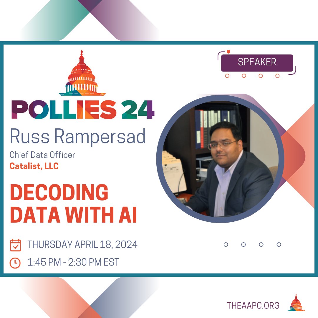 Journey into the dynamic realm of AI as the ultimate strategic partner in your data-driven endeavors. in this #Pollies24 session, @russicorn and our panel of experts will share how to target and communicate with voters using AI. Register today! bit.ly/4141aih