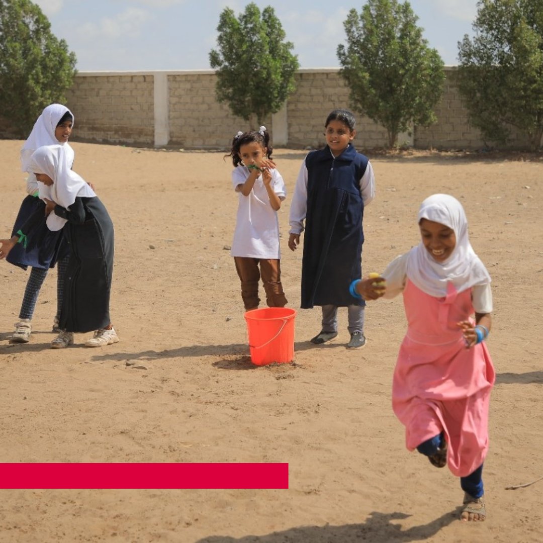 Play is essential for child development. Students at Al-Emad School in Aden, Yemen, now enjoy playing games and sports thanks to a new play area that War Child teams helped create. #BeyondAQuickFix #PlayToFree #Yemen