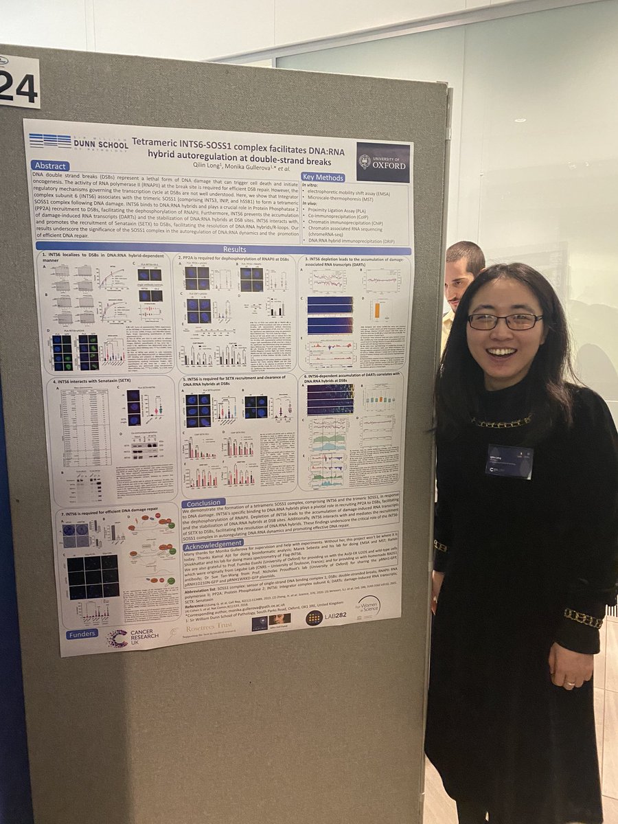 Honoured to share my insights on tsRNA and their potential in oligonucleotide based therapies at the Oxford Cancer Centre annual symposium. The day was filled with great science, and I'm proud to have Qilin Long from my lab present her work on DNA damage. #RNA #Cancer