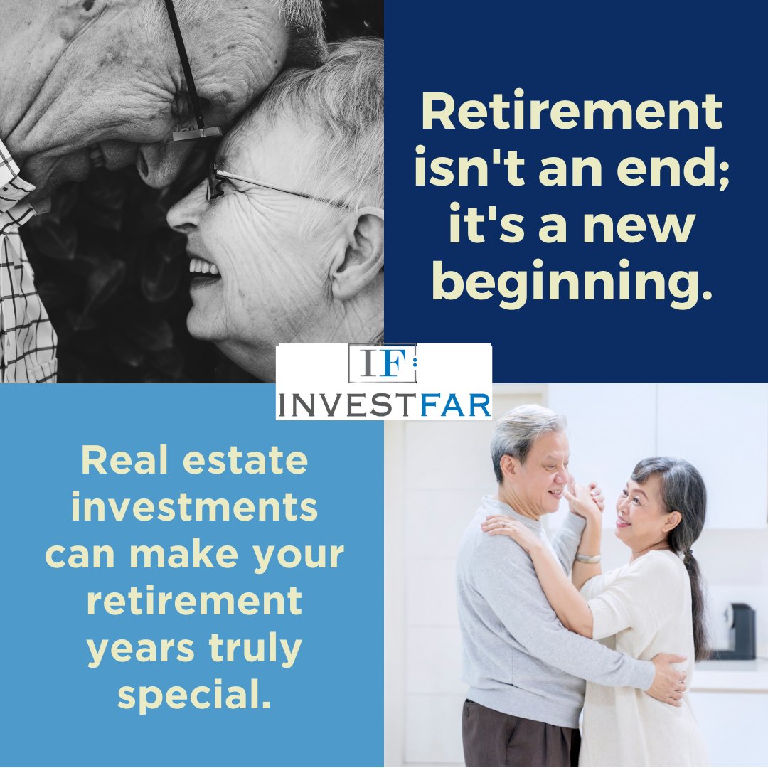 Retirement marks a new chapter, not the end.

Discover how real estate investments can enrich your golden years and make them truly special. 🌟🏠

#RetirementGoals #RealEstateInvesting #InvestFar #WealthBuilding #RetirementPlanning #FinancialFreedom #RealEstateOpportunities