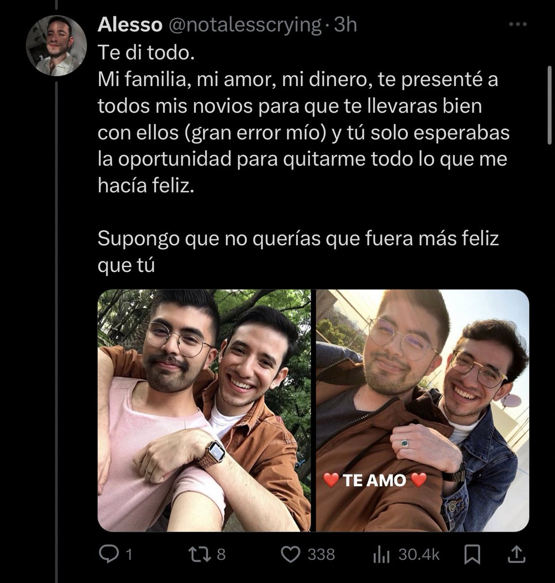 Bueno como acá no damos paso sin huarache y nos encanta el chisme, acá dejo capturas del chismecito de TwitterGayMxOficial del día de hoy. (El hilo fue borrado por el cuerneado)
