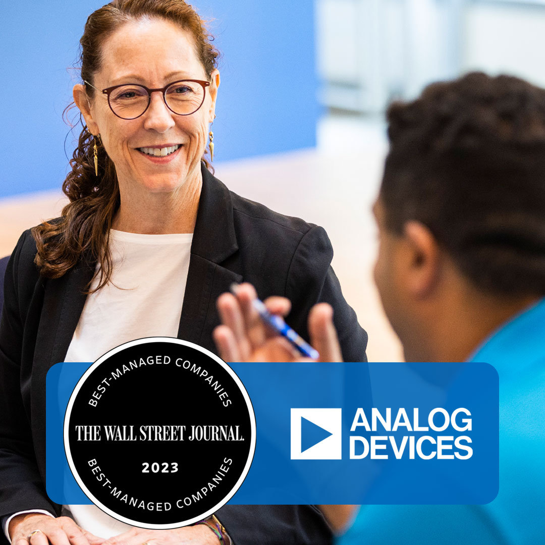 ADI ranked as one of The Wall Street Journal's Best-Managed Companies of 2023! Driven by customer success and accelerating breakthroughs that benefit society and the planet, we are thrilled to be recognized for this award.