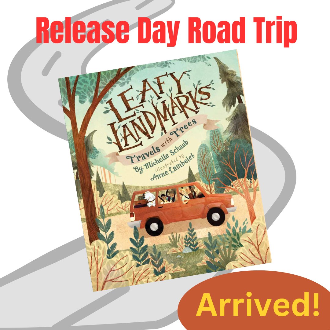 We've reached the destination! Pub day for LEAFY LANDMARKS! The #poetry and #trees road trip continues within these pages. Enjoy! michelleschaub.com/landmarks @SleepingBearBks @StormLiterary @SCBWIRockyMtn @SCBWI_IL