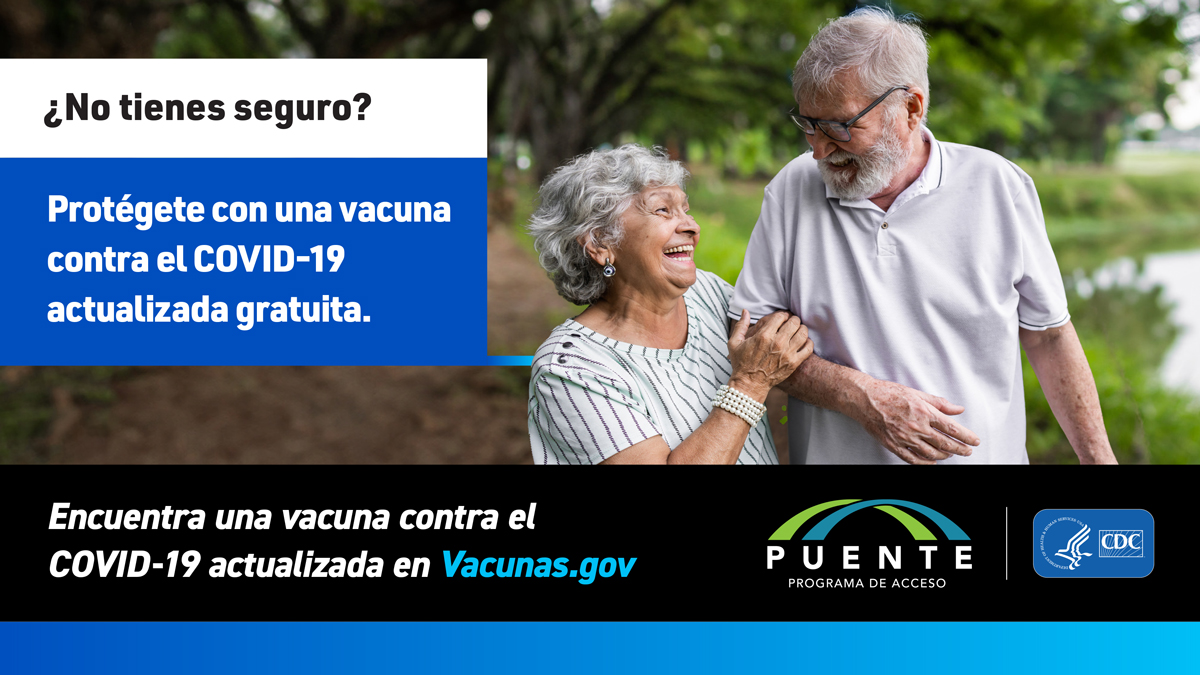 CDCespanol's tweet photo. Todavía estás a tiempo de protegerte con una vacuna contra el #COVID19 actualizada. Si eres un adulto sin seguro médico o tu plan no cubre por completo una vacuna contra el COVID-19, puedes ponértela gratis a través del Programa Puente de Acceso. https://t.co/vNAW3MS9Zr https://t.co/YvwIlwL5M0