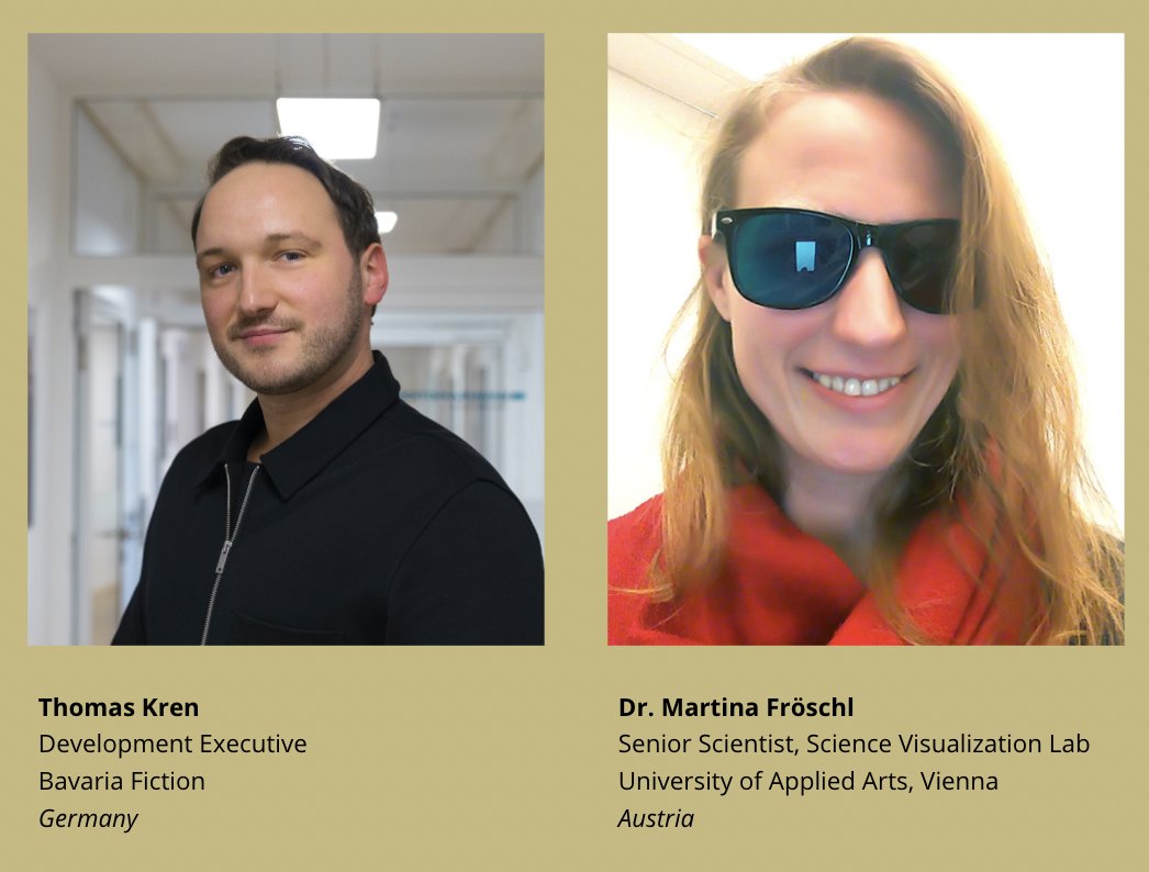 Excited to spotlight our 2024 Grand Jury panelists: Thomas Kren from Bavaria Fiction GmbH & Dr. Martina Fröschl of the Science Visualization Lab, University of Applied Arts Vienna. A global jury for global entries!