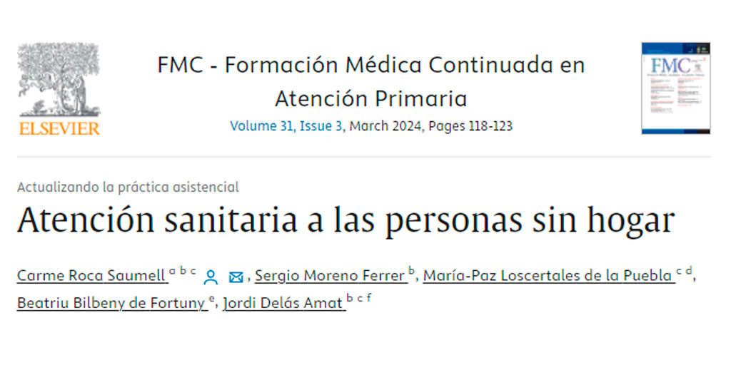 L'atenció primària és el nivell adient d'assistència per a les persones sense sostre, que pateixen respecte de la població general un pitjor estat de salut

Ho recull un article de FMC signat per metgesses de #CAPElClot, #CAPLluísSayé i #CAPDrassanes
sciencedirect.com/science/articl…