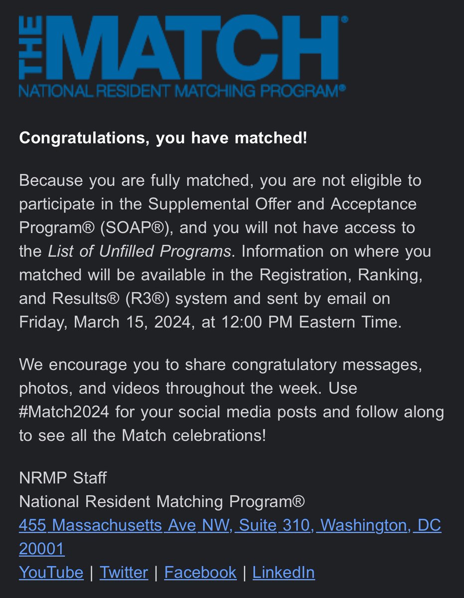 After nine years of ups and downs… otolaryngology here we come!! #Match2024 #ENT #MedTwitter #NRMP