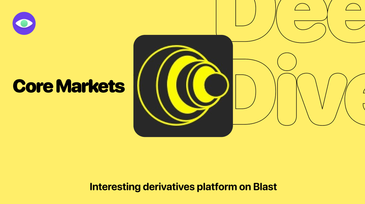 getmoni_io's tweet photo. Bulla always rewards those who ride narratives.

@Blast_L2 may have faded from your attention.

Yet, interesting projects are continuously showing up.

Let's dive deep into one of them called @Core_Markets.

👇                                                                    

✦ What’s Core Markets?

Core Markets is an intent-based derivatives platform on Blast.

Protocol provides the lowest funding rates for on-chain perpetuals via using the native yield of $USDB to subsidize funding rates for both traders and solvers within Core.

✦ How Core Intents work?

The platform has two users: traders and solvers. When trader expresses their 'intent to trade' via the Core interface, this action triggers an instantaneous quote response, as real-time quotes are streamed continuously from solvers—sophisticated off-chain market makers.

If the trader agrees to the trade's terms, he opens the deal, and upon this request, a solver hedges—potentially through a variety of avenues such as CEX, DEX, or OTC desks—before execution.

This ensures they maintain a delta-neutral position concerning the collateral required for facilitating the trade.
@symm_io originally created such a system, and it has been referred to as an Automated Market for Quotes.

✦ The main advantages of the protocol

The main advantages of this kind of perps protocol can be attributed to:

1.  Deep Liquidity/Low Fees 

Many protocols suffer from a lack of liquidity in certain pairs, which leads to a large slippage when opening positions. 

In turn on Core Markets, if a trader wants to open a short on a large position, the best places for this trade will be found.

2.  Huge number of pairs to trade 

As stated in the documentation, there will be more than 250 trading pairs open at launch and the number will constantly increase as the platform can easily integrate new assets if solvers can hedge them. 

Basically, these are all tokens from all possible protocols and CEXs (Remember how many assets are on Binance Futures?).

3.  Funding + $USDB 

As mentioned earlier, the user does not suffer from slippage, and they only pay for funding and a minimal 0.06% Core base fee. 

But the best part is that USDB is a native stablecoin on Blast, holding it you automatically earn yield as if you were holding a stablecoin in @MakerDAO. 

Since USDB is used on Core Markets when you open a trade, this yield partially offsets the funding costs, so you lose less money on it.

✦ Narrative and Trend

I think two narratives can be combined here: Blast and Intents.

Imo, so far intents is a very underrated field that is slowly developing and becoming more popular. Most people still don't realize how much it can change the decentralized perps market for the better.

But, of course, it would be more correct to bet on Blast, whose TVL is already $1.05B and continues to grow every day.

In fact, at the moment the only quality DeFi protocol that has released its token on this chain is @OrbitLending, whose FDV is $225M.

Almost all Defi protocols on Blast instead of launching a token, are launching points and maybe only in May we will see their tokens. In my opinion, this is a great opportunity for other protocols to attract liquidity not only in their protocol but also in the token, as the competition in this area is quite small and there is already a lot of money in Blast.

We still haven't seen the real narrative of Blast projects yet and it could start any day.

✦ Tokenomics

Token Supply for Liquidity and TGE will be used for LBP on Fjord and will be curated by Tempo as early as this week.

There will be 100% on TGE for LBP participants and the starting FDV will be $50M

✦ Utility

It's quite simple, first of all, since Core Markets doesn't need LPs, the platform only rewards traders for using the platform. The rewards are in tokens and 45% of the Total Supply is allocated to them. In turn, $CORE token users will be able to stake and receive a portion of the protocol's profits in $USDB.

That said, it's important to mention that Core Markets also shares profits with @IntentX_ (15%) and @symm_io (40%)

The team will compensate for this by having users also earn Blast Airdrop for staking. 100% of which will go to the stakers.

✦ Social Networks and Community

675 followers and 35 Smarts: @loomdart, @pranksy, @TheDeFinvestor and other big names.

It's not entirely clear if they participated in the seed round or not, but what if we see a short/long on loomdart's PUMP token on Core Markets?
Aaaand that's it for today frens!

If you've found this read useful, show some love with a like, retweet, and share.

Also, don't forget to follow us to stay ahead of the game. 💜