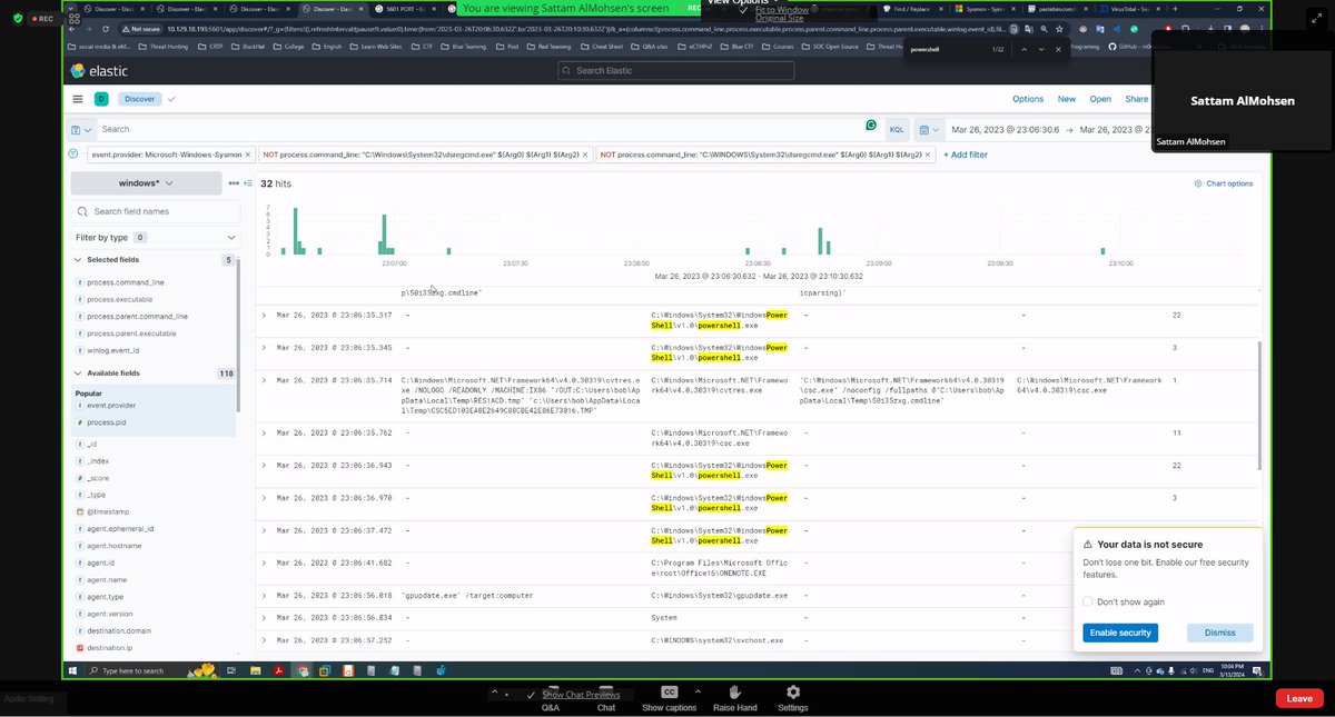 ocm_5's tweet image. DAY 4 of week 2 of #eCTHP 

Today's topic : 
Practical ELK &amp;amp; Splunk scenarios ❤️‍🔥

#cyberhub 
#سايبرهَب