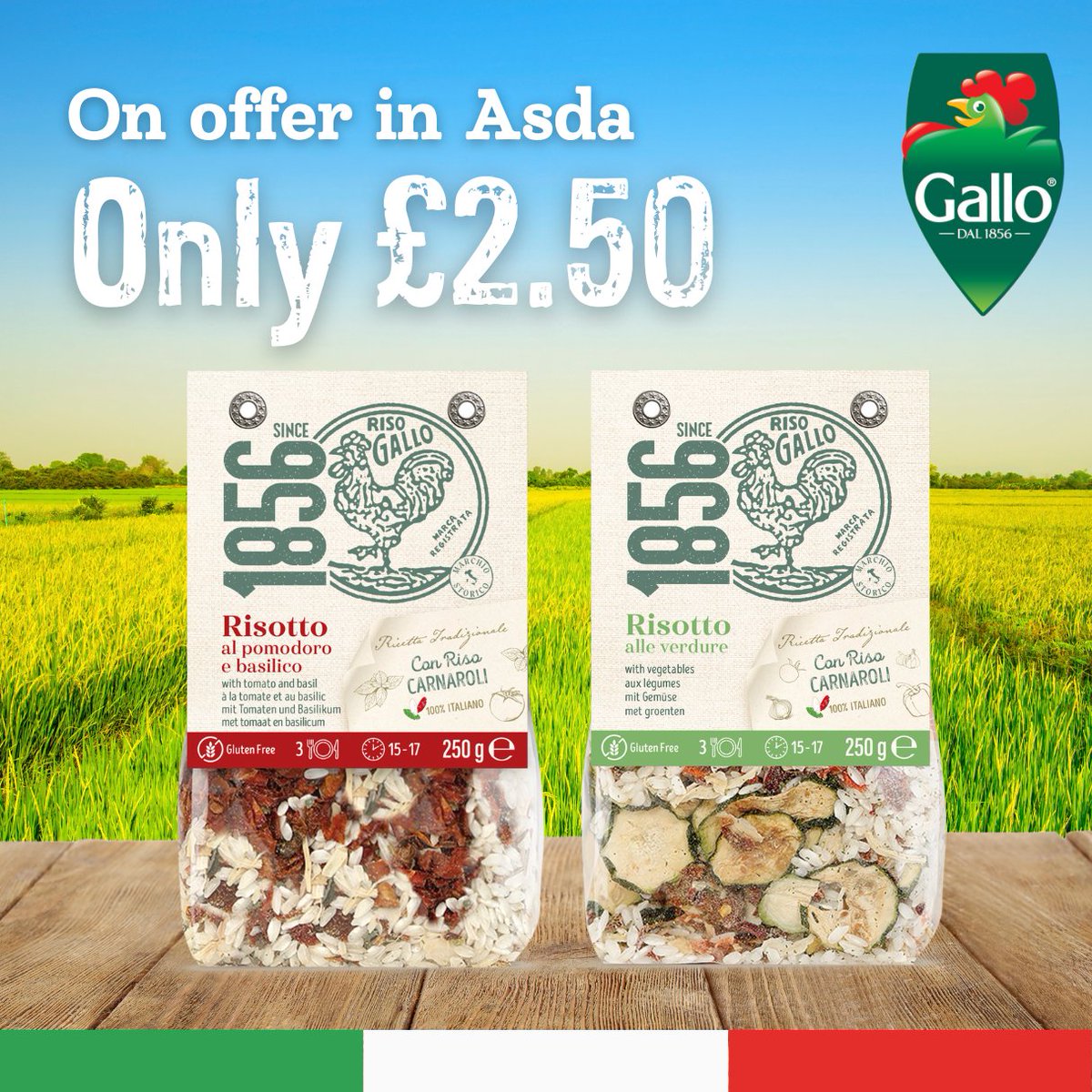 Have you given our 1856 Risotto pouches a try? These risottos are made using traditional recipes, combining premium dried ingredients with the finest Carnaroli rice. On offer in @Asda for only £2.50! #supermarketoffer #supermarket #supermarketdeal #ASDA #ASDAoffers