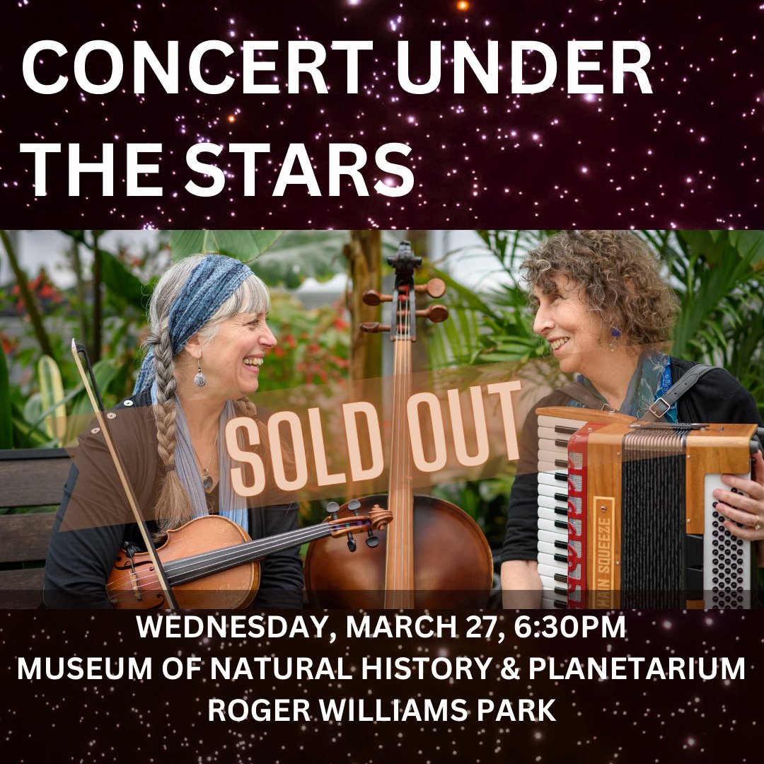 Concert Under the Stars happening on Wednesday, March 27, is sold out! Watch for more concerts coming to the planetarium!

#soldout #planetarium #livemusic #concert #rwpmuseum #rwp #rogerwilliamspark #music #providence #rhodeisland #pvdparks