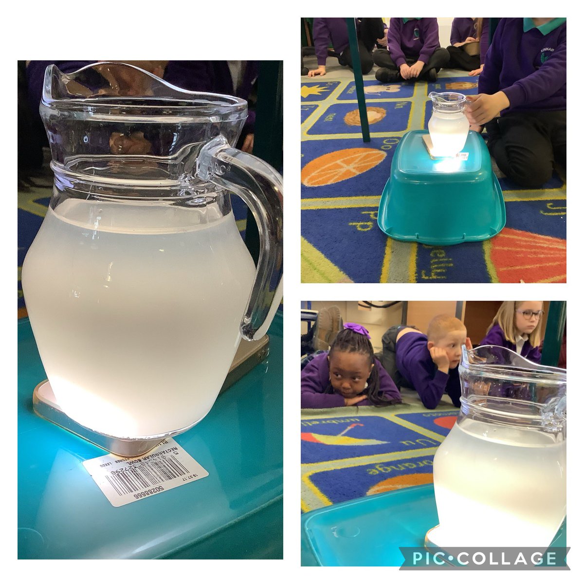 As part of STEM week we carried out an experiment to find out why the sky is blue. We also explored vibrations today. We tested how the vibrations from our voice can pass as sound waves through a cup and along string to our partner’s ear. 😀