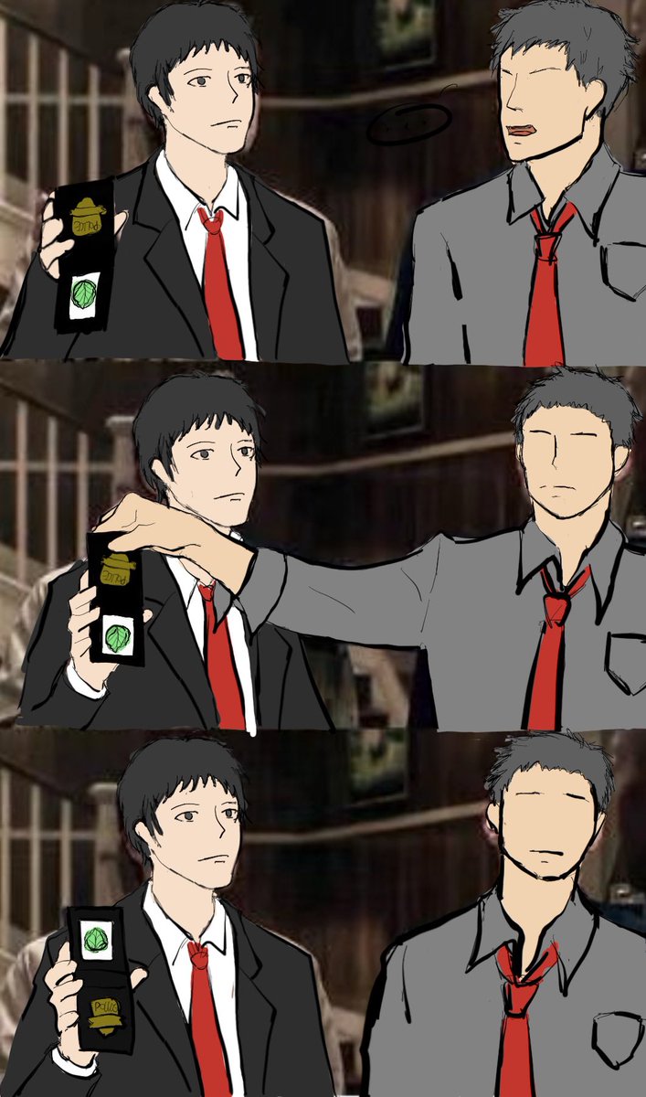 Hachijo_8's tweet photo. I just drew some meme. #Persona4 #p4g https://t.co/wiNdaTIYBz