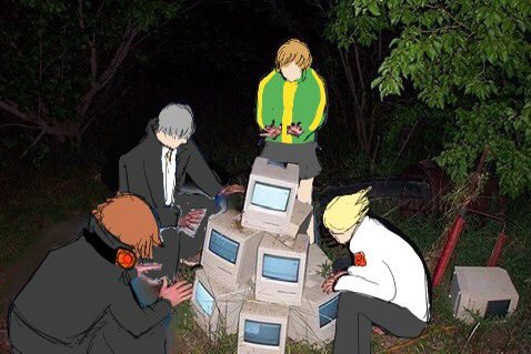 Hachijo_8's tweet photo. I just drew some meme. #Persona4 #p4g https://t.co/wiNdaTIYBz