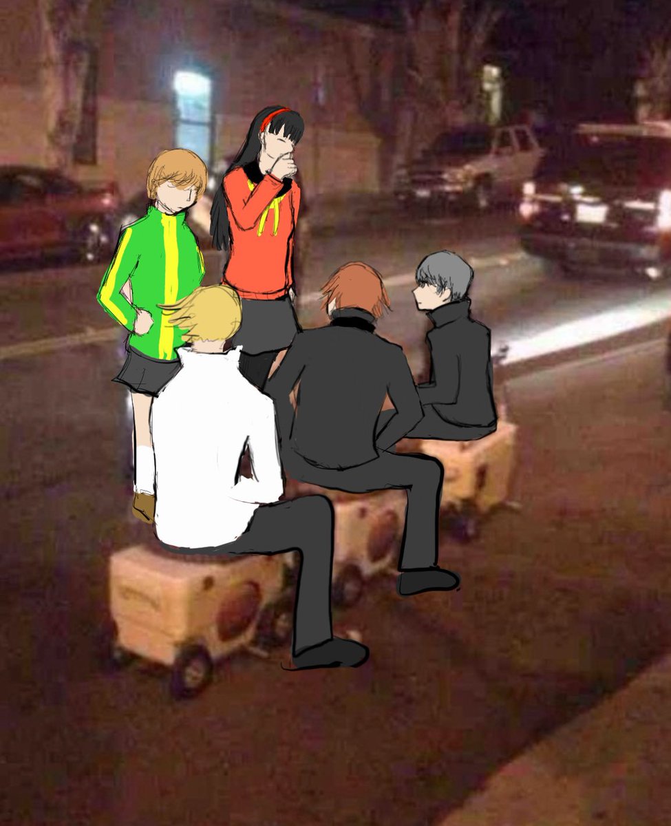 Hachijo_8's tweet photo. I just drew some meme. #Persona4 #p4g https://t.co/wiNdaTIYBz