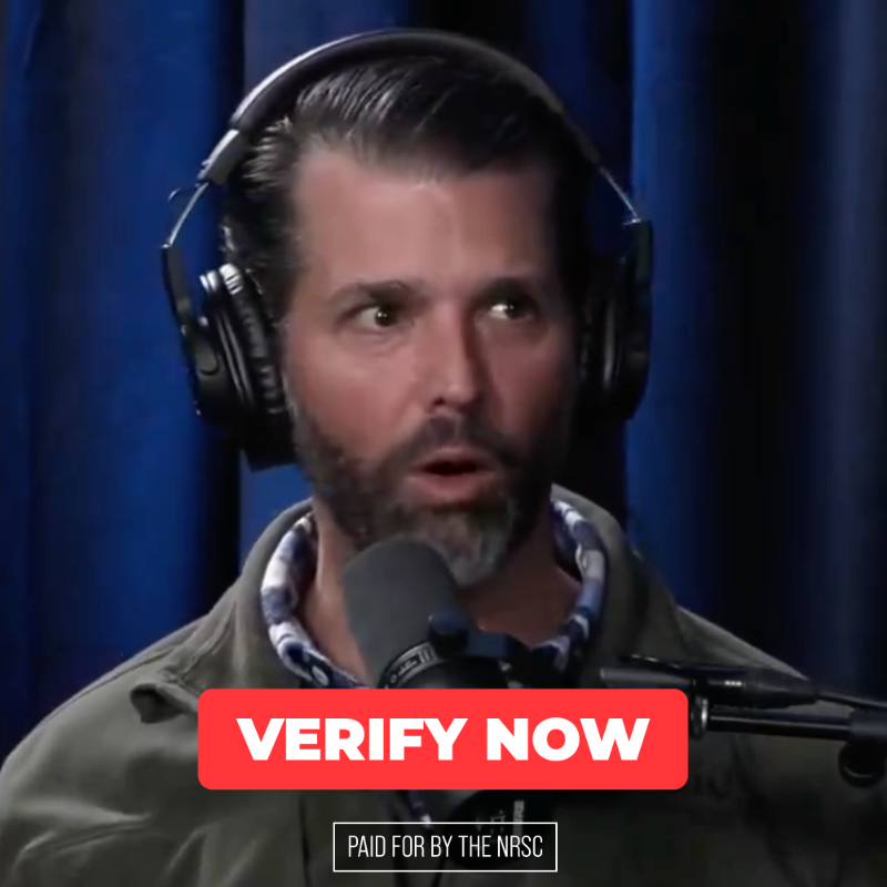NRSC's tweet photo. This is Don Jr.

As a pro-Trump patriot, I’m coming to ask for your help. Could you complete this crucial survey for me?