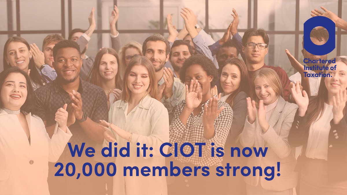We did it: CIOT is now 20,000 members strong!  It’s a proud moment for <a href="/HelenWhiteman/">Helen Whiteman</a> CEO, <a href="/GaryAshford/">Gary Ashford</a> President, #CIOT, and the tax profession as we have welcomed our 20,000th member. Discover more about joining the CIOT community: tax.org.uk/CTA-member-mil… #CTA