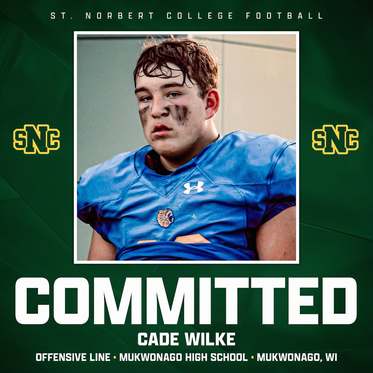 cwilke28's tweet photo. I’m excited to announce my commitment to St.Norbert College! I would like to thank my parents, teammates, and coaches for getting me to where I am today.#GoGreenKnights @CharlieDrewek @c_rylatt @CoachDanMcCarty https://t.co/K1bmgaML4e