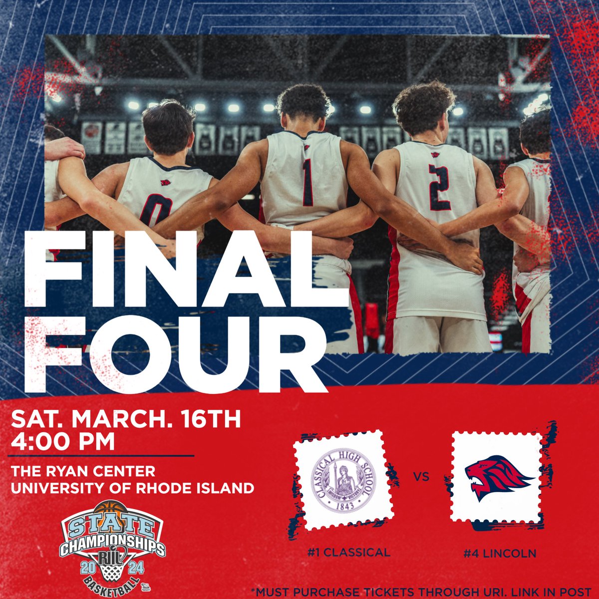 Lions continue to dance this March, punching our ticket to the RIIL State Open Final Four this weekend to face #1 Classical! 

⌚️ 4:00 PM
📅 Saturday, March 16th
📍University of Rhode Island
🎟️ shorturl.at/hsyNW

@LHSRI_Athletics | @LHSRI
