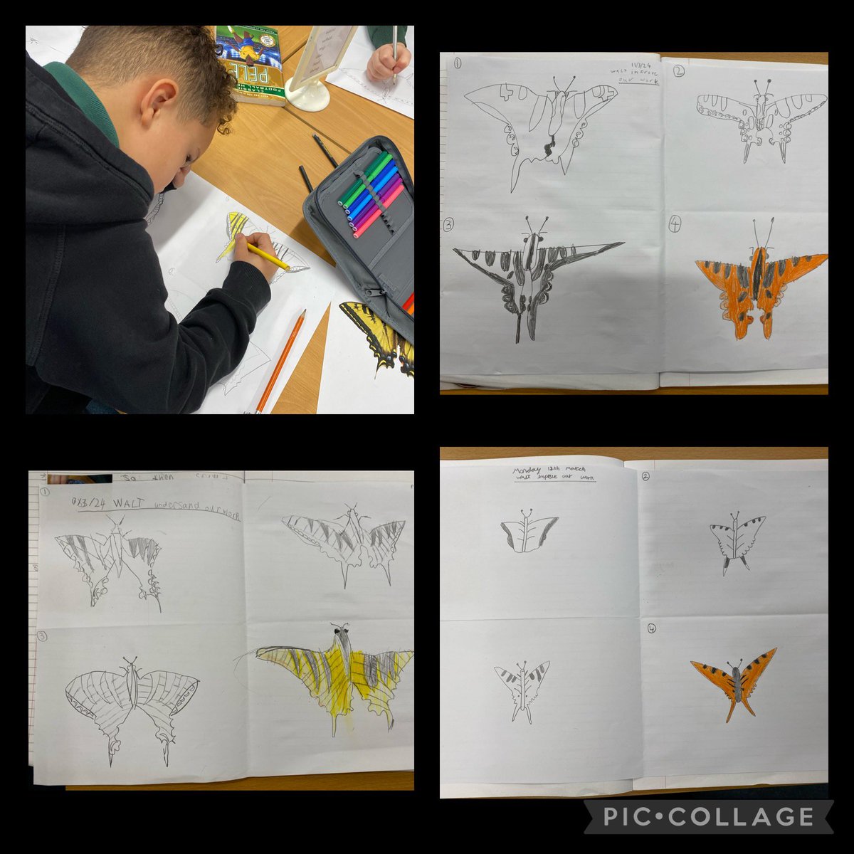 This week we have been learning how to improve our work.We listened to the story of ‘Austin’s Butterfly’ to inspire us.We gave our partner kind, specific and helpful feedback. Now we’re going use this skill to help improve our writing.Great job Y3!🦋@CastleBatchPSA @mrstayloryr5