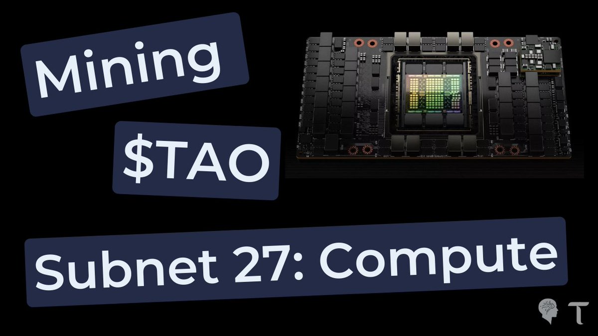 Learn to mine $TAO on Bittensor’s Compute Subnet 27. Just supply the GPUs and start earning rewards!

New updates continuously rolling out from our expanding blockchain team. ⬇️

youtube.com/watch?v=5UJlKw…