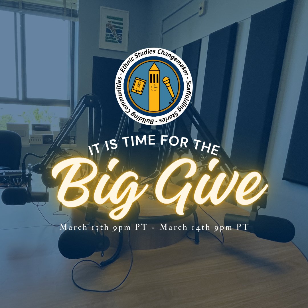 StudiesEthnic's tweet photo. Today is the Day! The sun is shining and the 🌟 Big Give 🌟 starts at 9 pm! We would greatly appreciate your consideration in donating to us this year!

We appreciate all of your generous donations! Use the link below to participate in this year's online fundraising event!💙💛 https://t.co/5F1Ec7YUB5